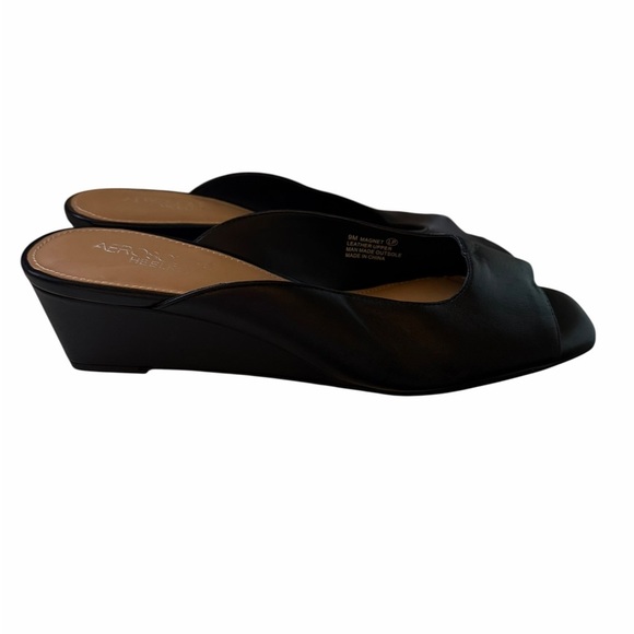 Aerosoles Womens HeelRest Black Slip On Open Toe Size 9M - Picture 2 of 8